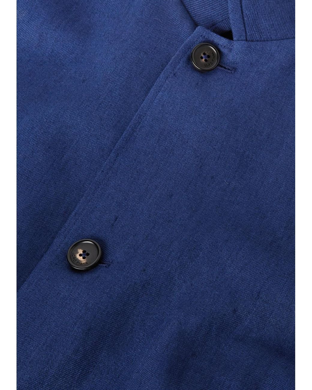 Loro Piana Blue Long-Sleeve Casual Jacket for men