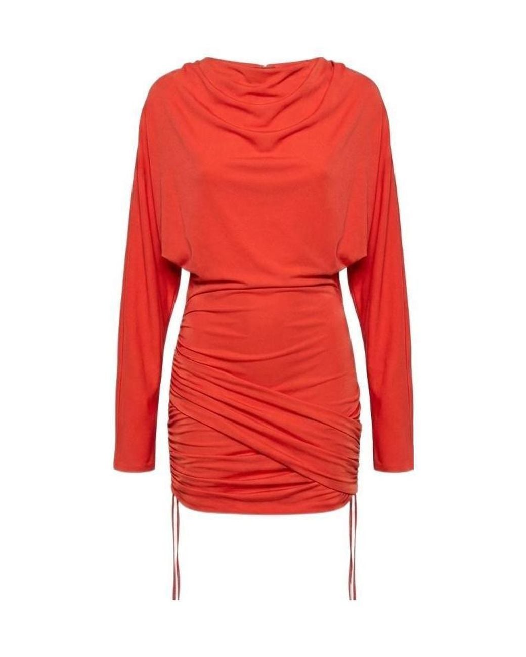 Christopher Esber Red Luna Draped Jersey Mini Dress