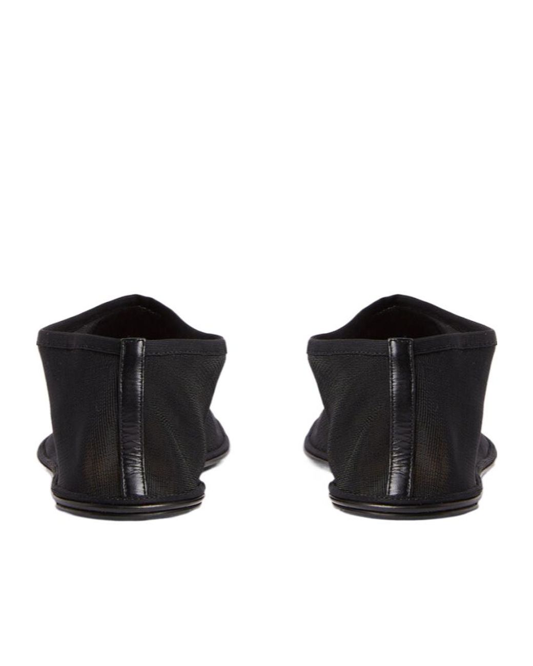 The Row Black Sock Flat Shoes