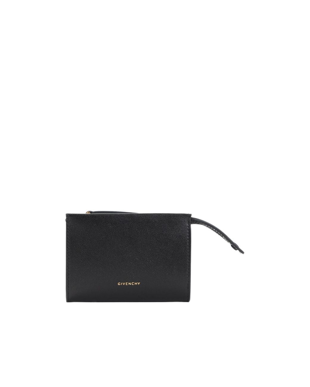 Givenchy White Logo Printed Zipped Wallet