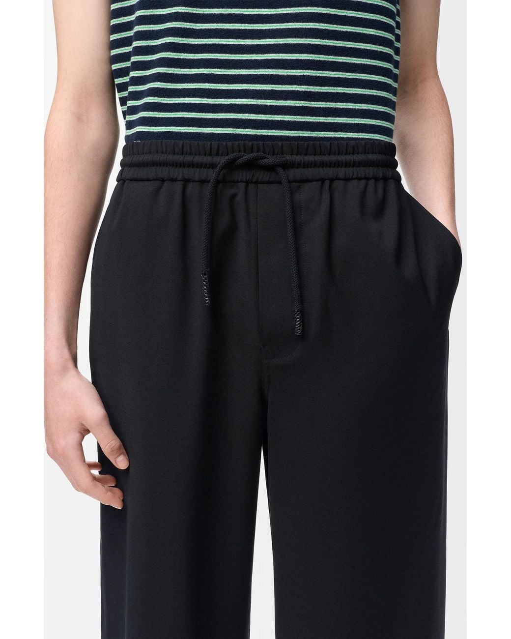 Loewe Black Tailored Drawstring Pants for men
