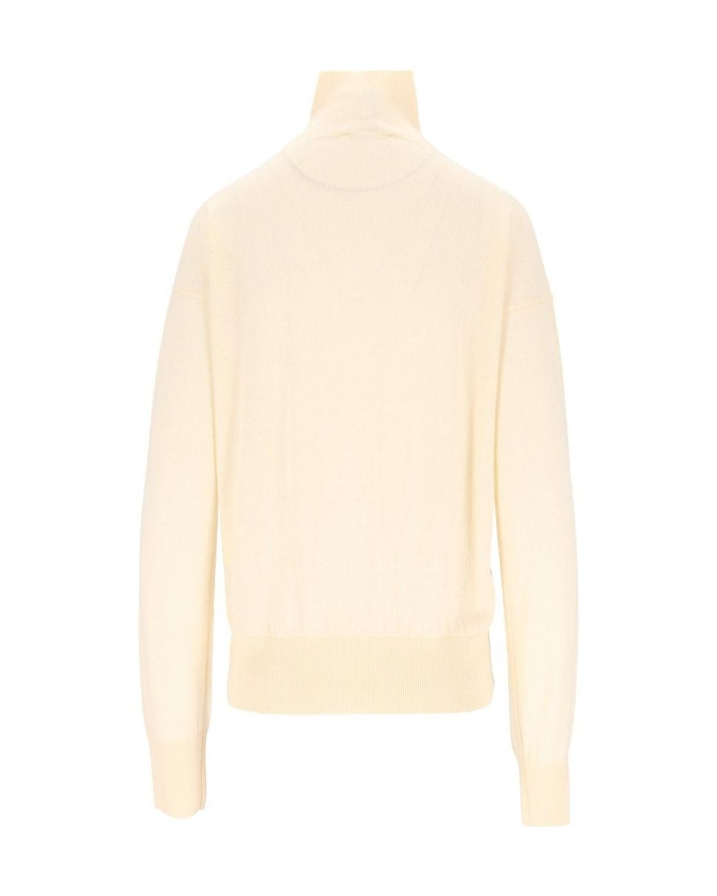 Barena Natural Zea Piuma Buttoned High-Neck Knitted Sweater