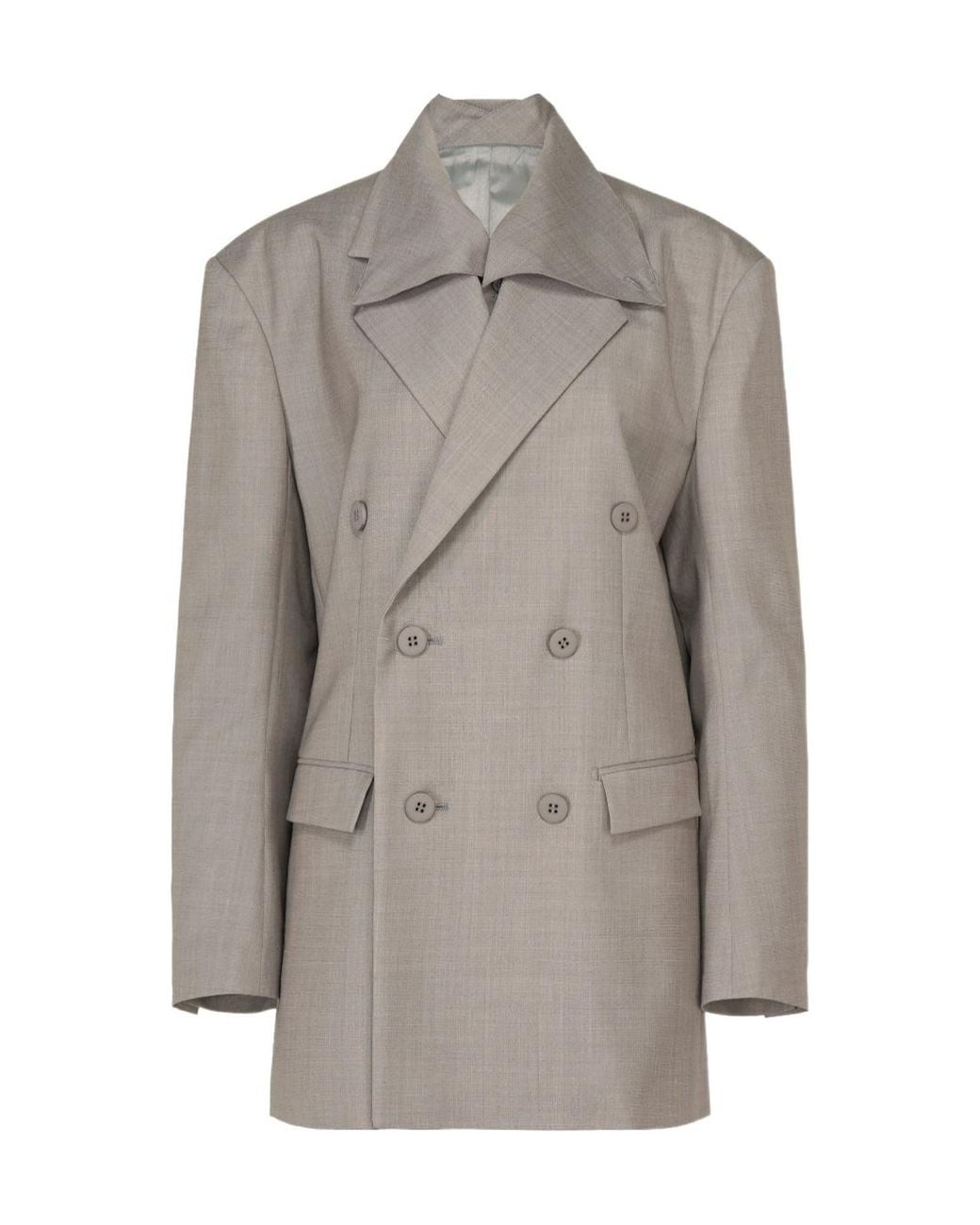 Issey Miyake Gray Double-Breasted Jacket