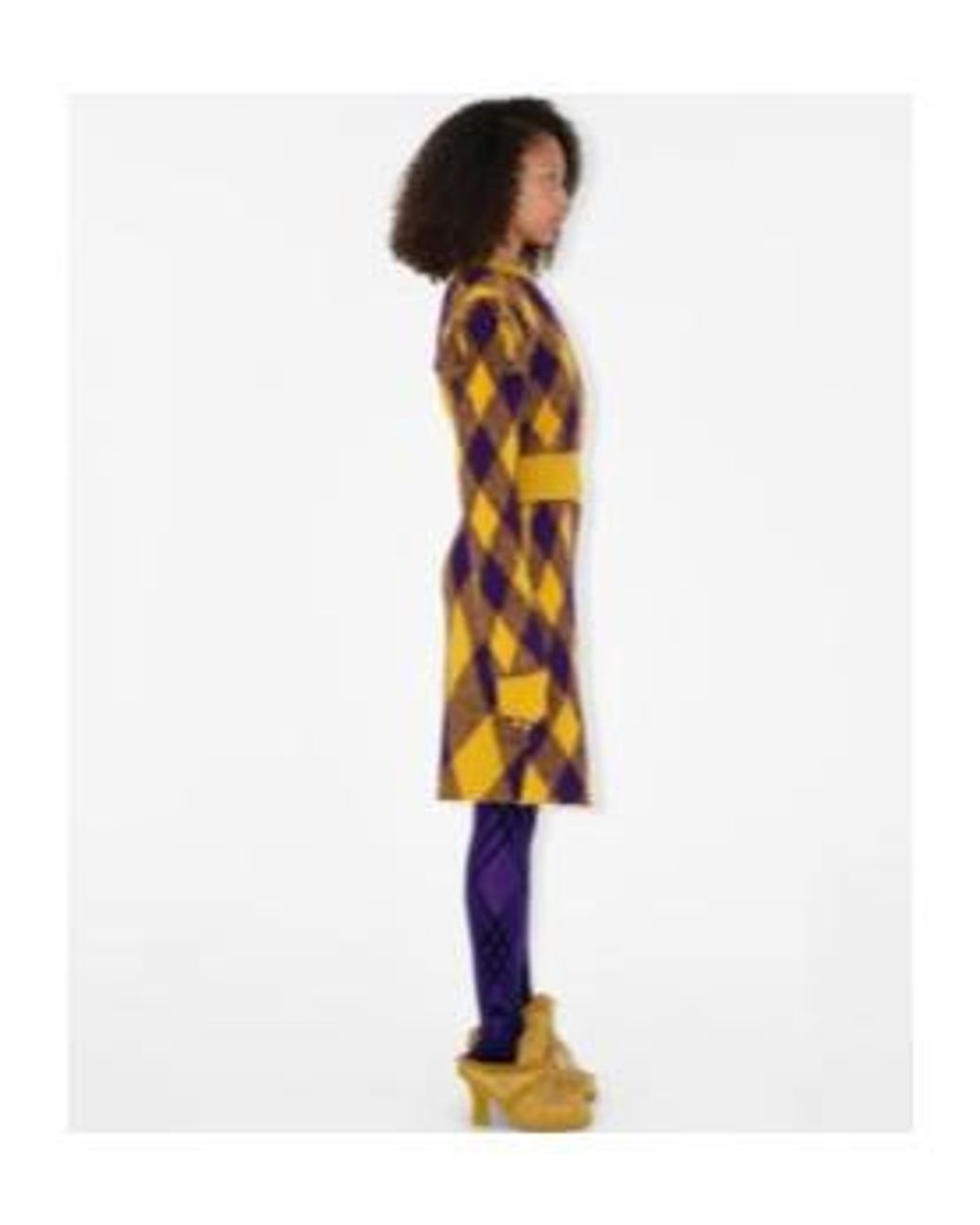 Burberry Multicolor Argyle Logo Embroidered Skirt