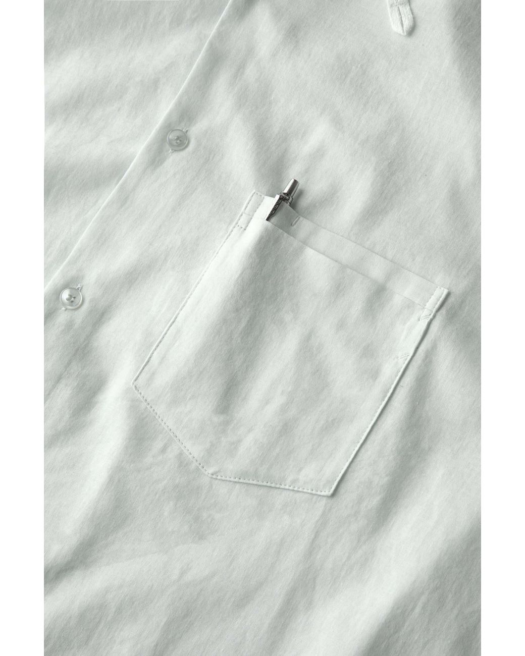 Post Archive Faction PAF White Vacation Short-Sleeve Pocket Shirt for men