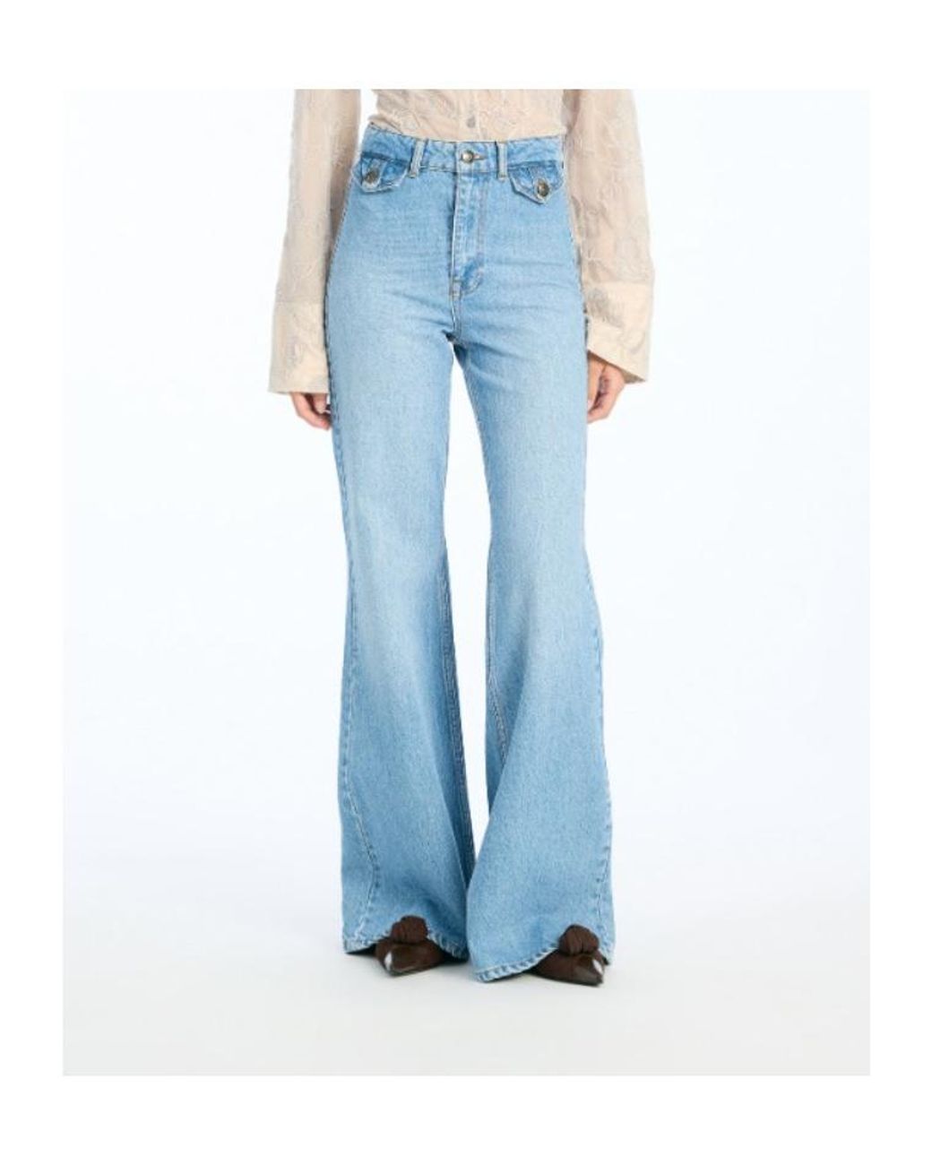 ROTATE BIRGER CHRISTENSEN Blue Flared Jeans