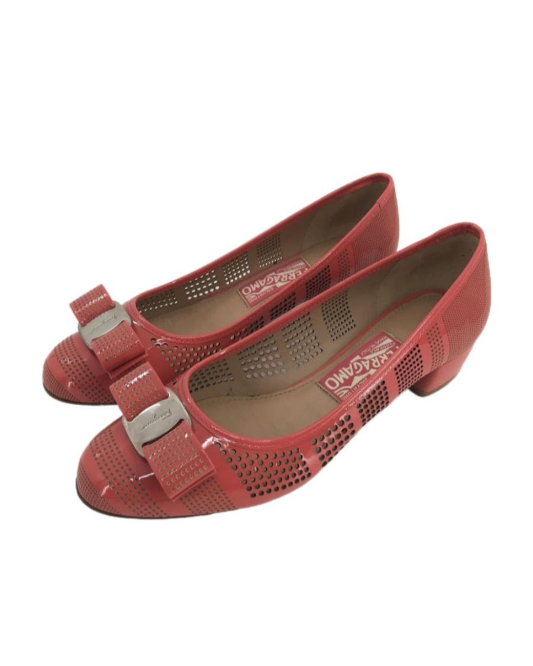 Ferragamo Red Logo High Heels