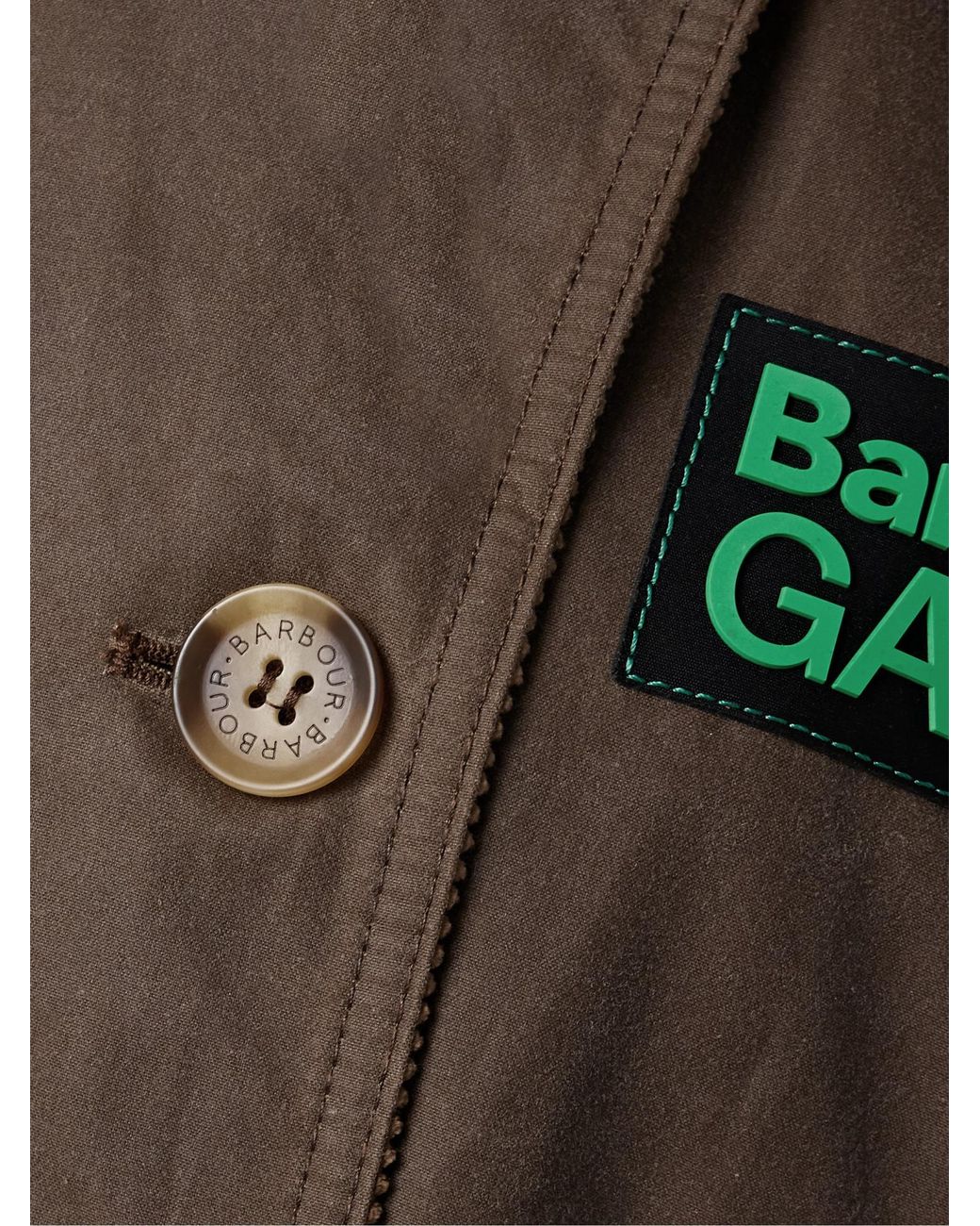 Barbour Brown X Ganni Waxed Trench Coat