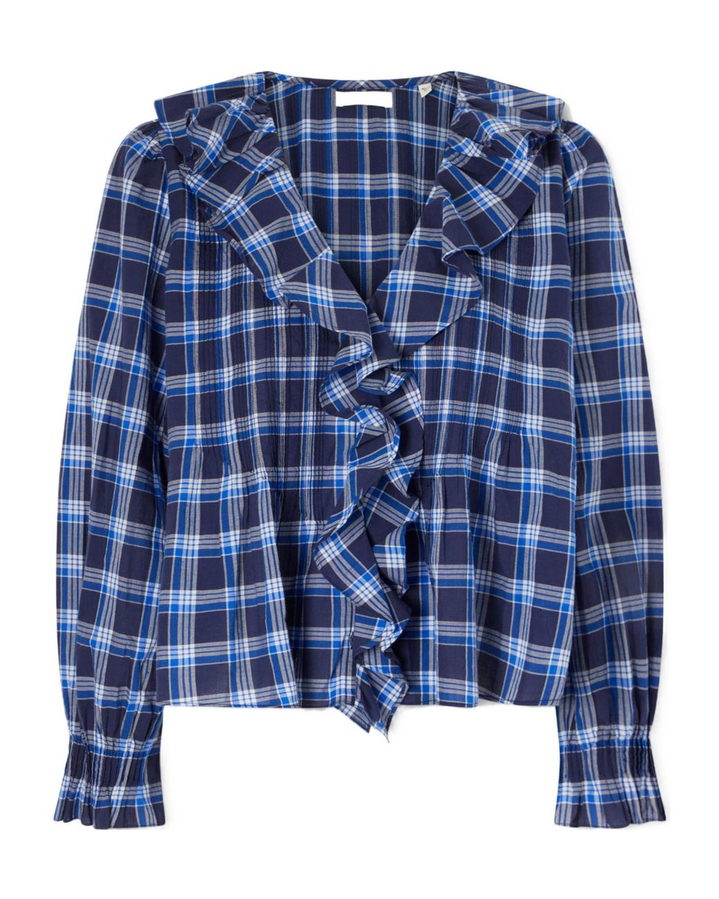 Doen Blue Organic Cotton Gathered Shirt