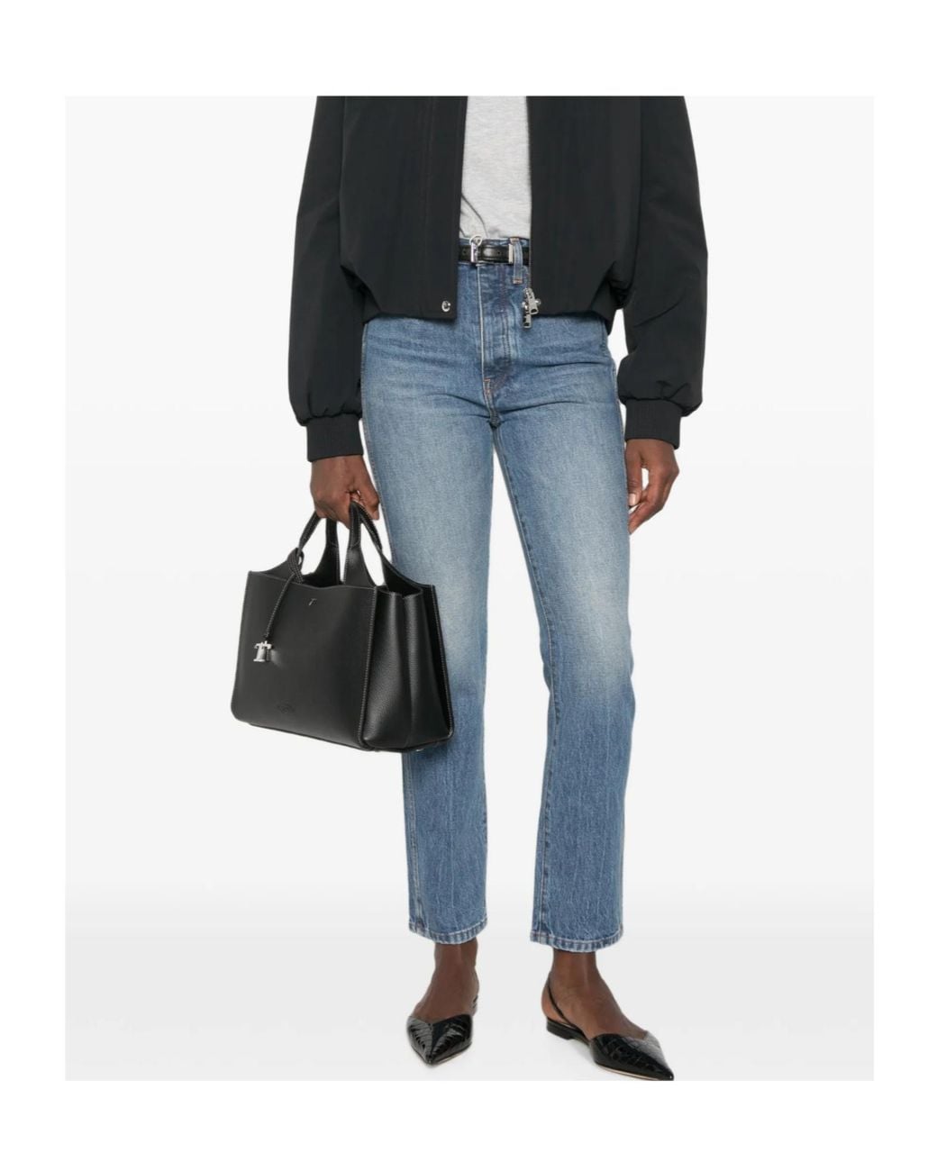 Khaite Blue Finley Faded-Effect Distressed Jeans
