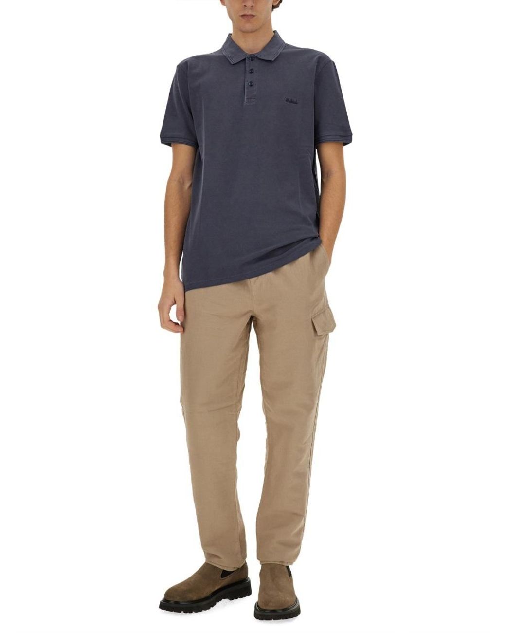 Woolrich Natural Drawstring Straight Leg Pants for men