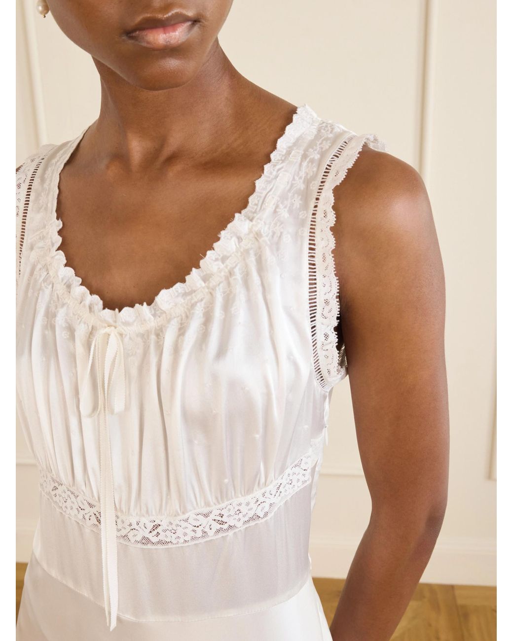 Doen White Silk Dress