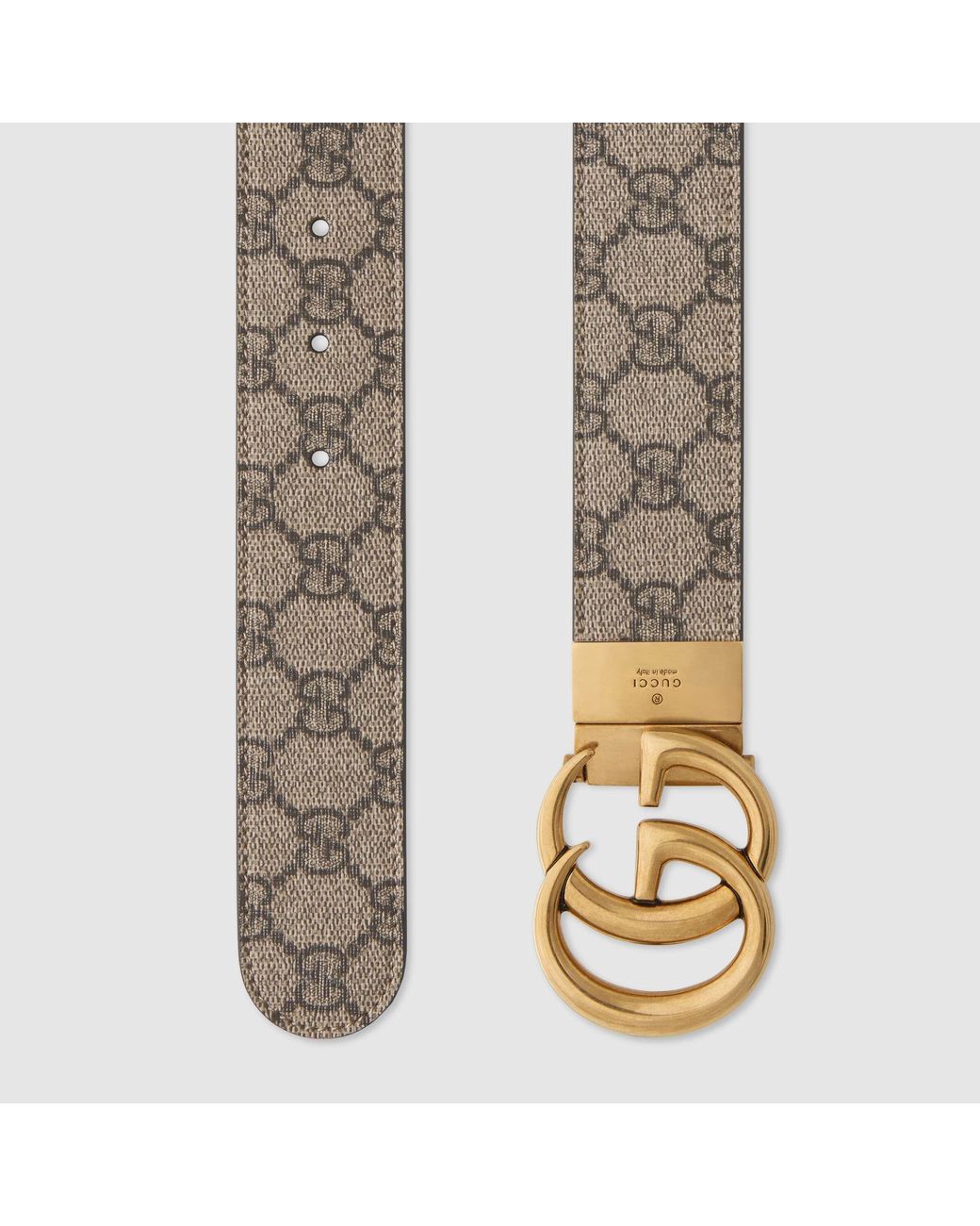 Gucci White Gg Marmont Reversible Belt for men