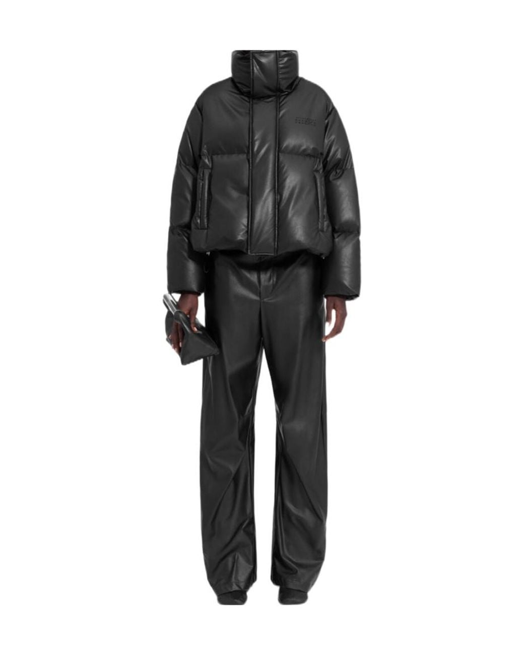 MM6 by Maison Margiela Black Padded Cropped Jacket