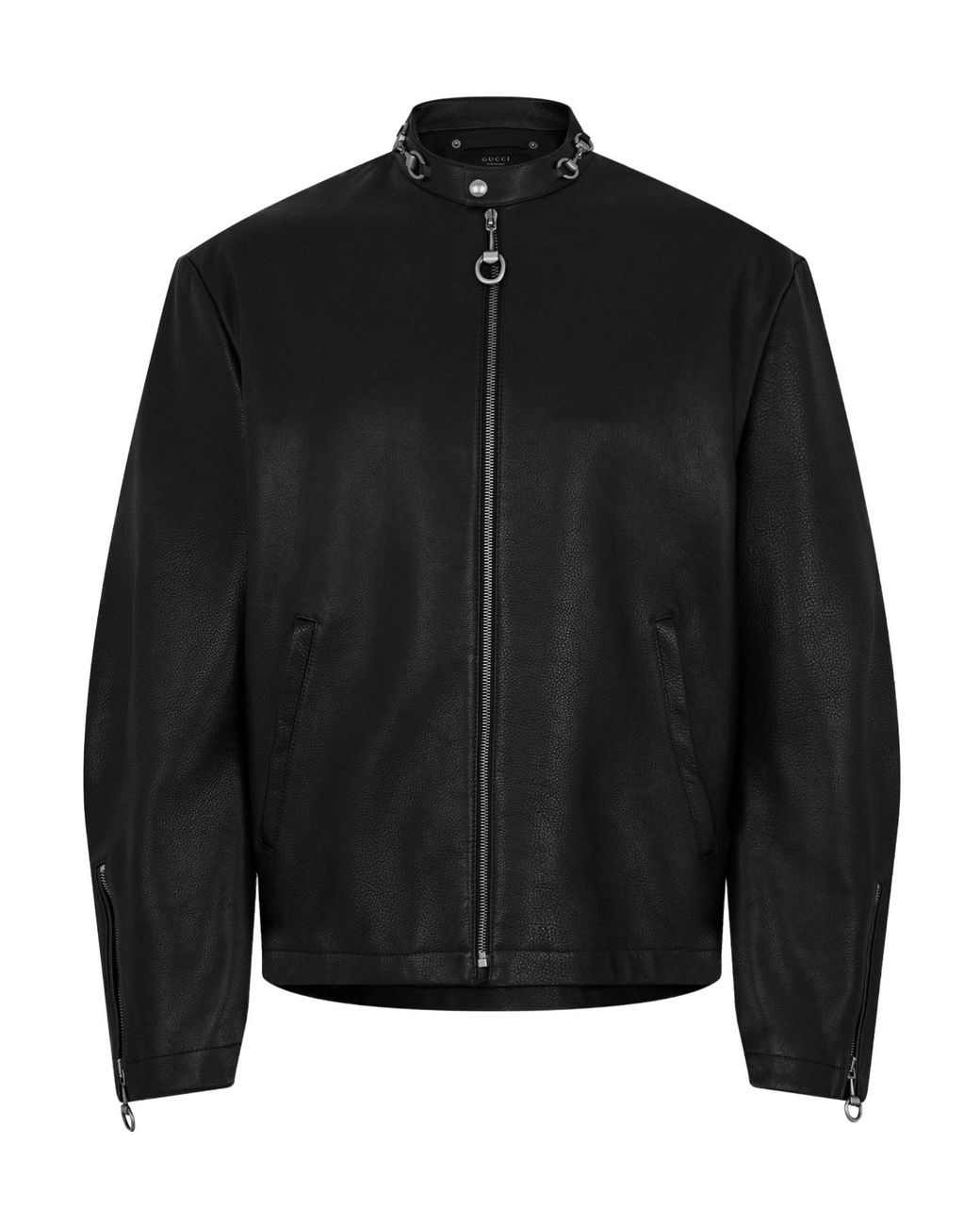 Gucci Black Leather Biker Jacket for men