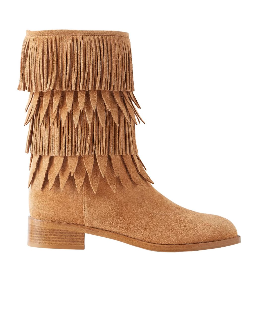 Aquazzura Brown Fringed Suede Boots