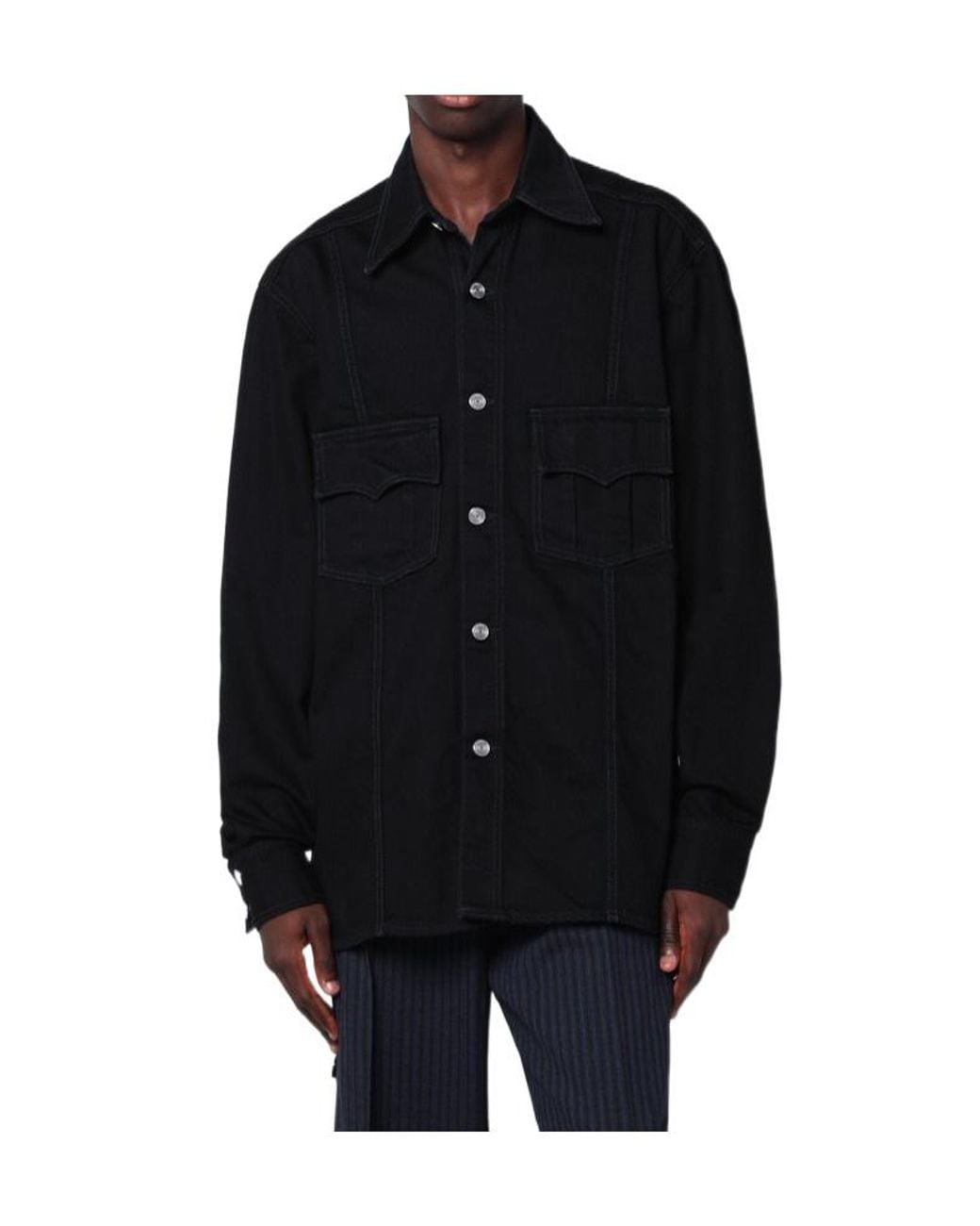 NAMACHEKO Blue Denim Shirt Jacket for men