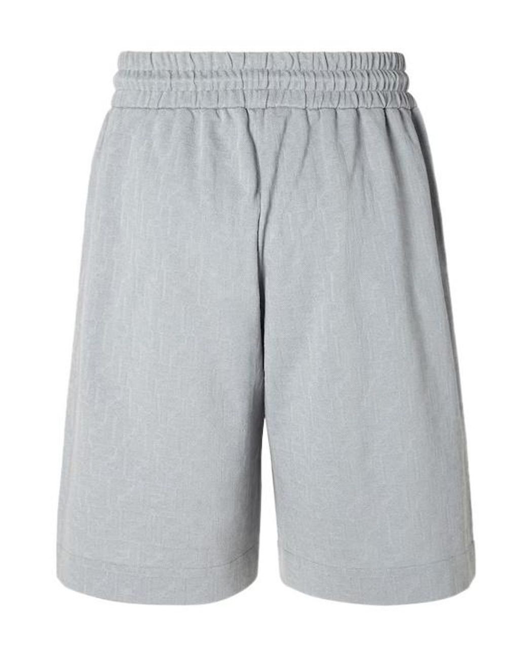 Fendi Gray Zip-Pocket Shorts for men