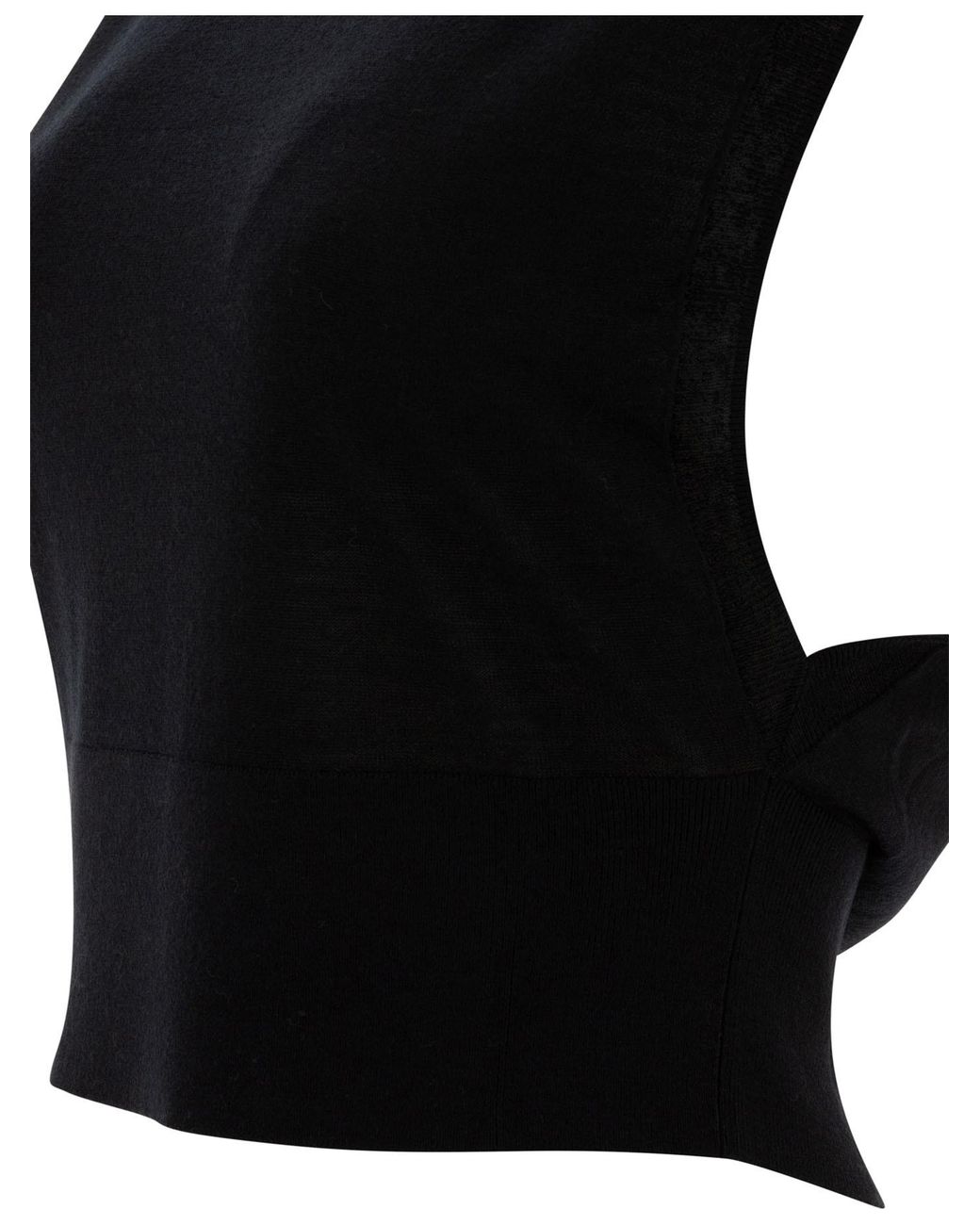 Sportmax Black Quatto Mock Neck Sleeveless Top