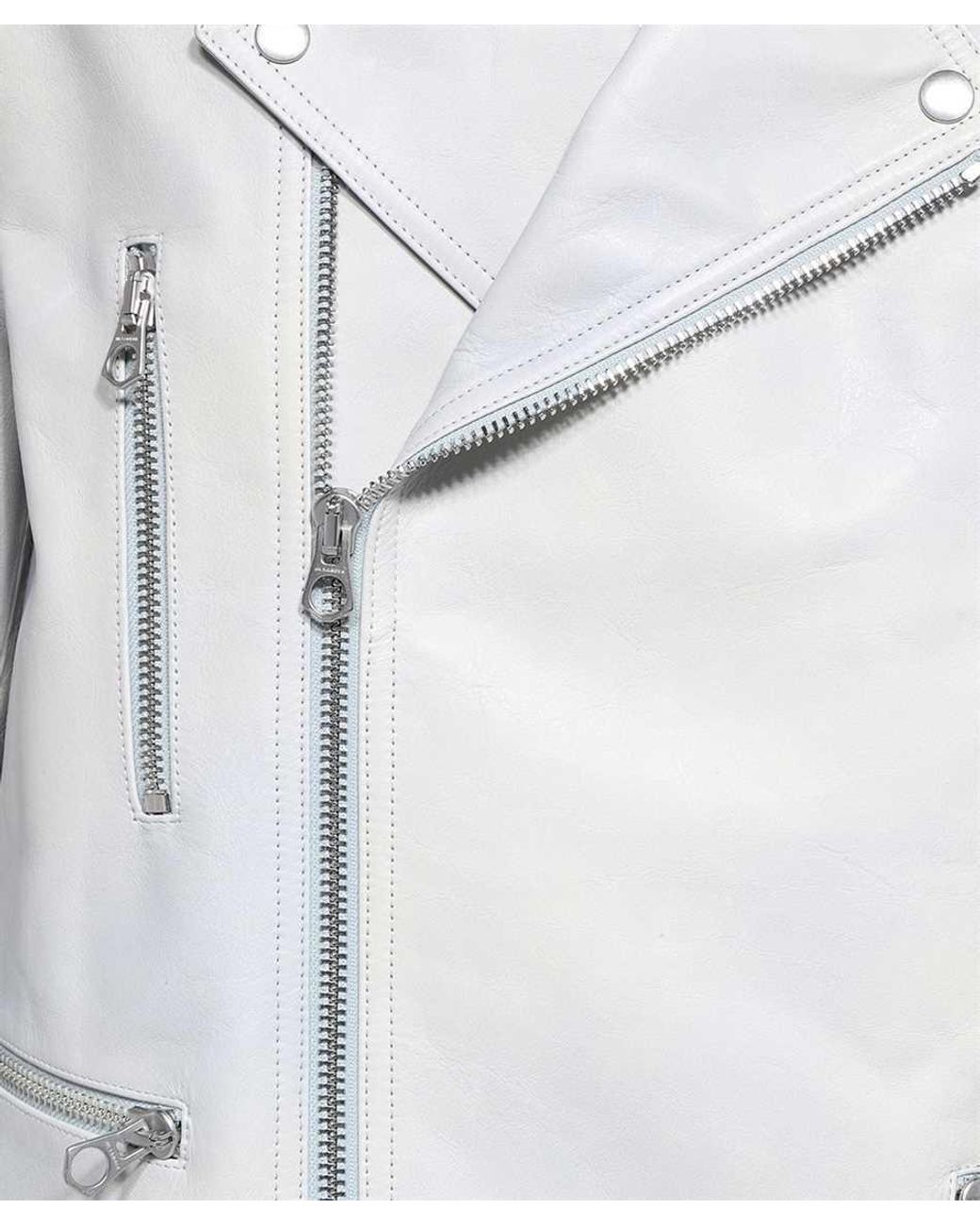 Jil Sander Gray Eldorado Zip Biker Jacket for men