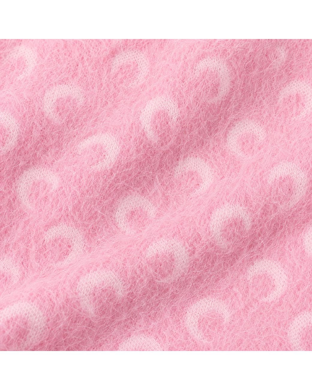 MARINE SERRE Pink Fluffy Moon Jacquard Knit Crewneck Sweater Fluffy Moon Jacquard Knit Crewneck Sweater Fluffy Moon Jacquard Knit Crewneck Sweate