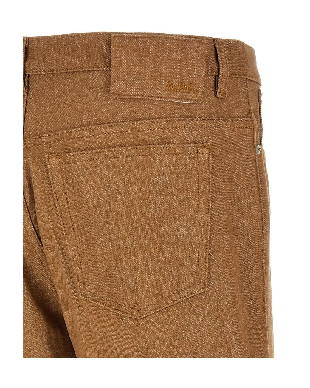 A.P.C. Brown Arno Wide-Leg Jeans for men