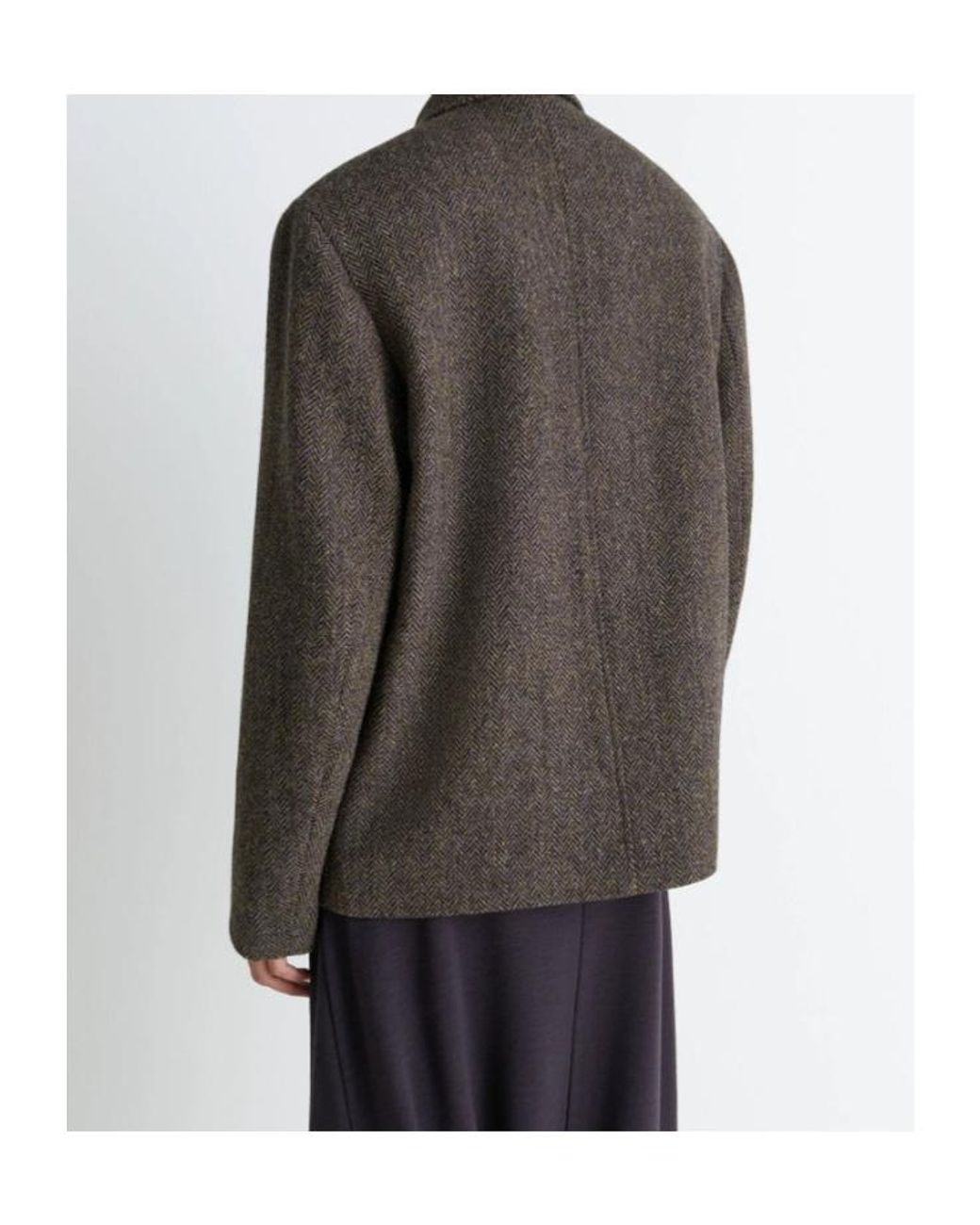Lemaire Black Herringbone-Pattern Blazer