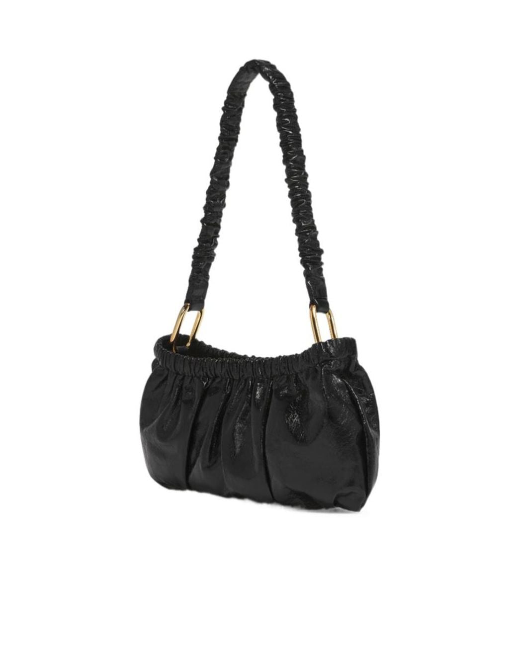 Marni Black Ruched Handle Shoulder Bag