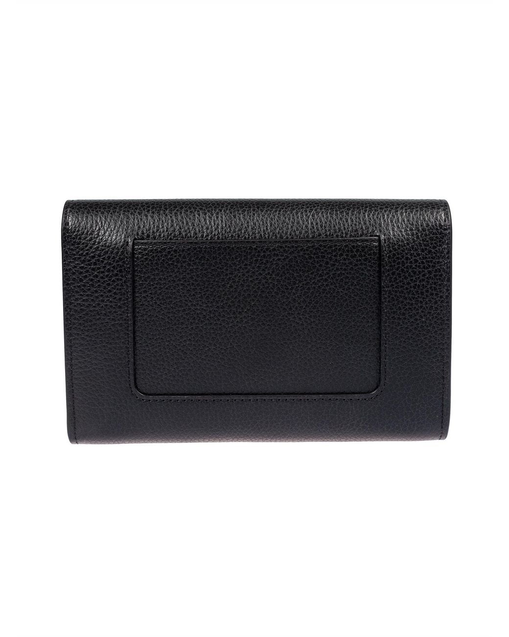 Mulberry Black Darley Logo Engraved Medium Wallet