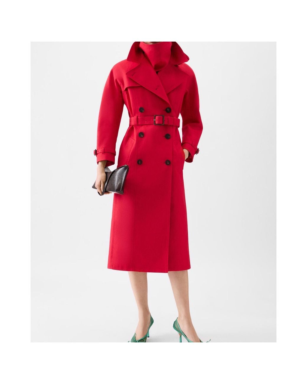 Jacquemus Red Citta Double-Breasted Trench Coat