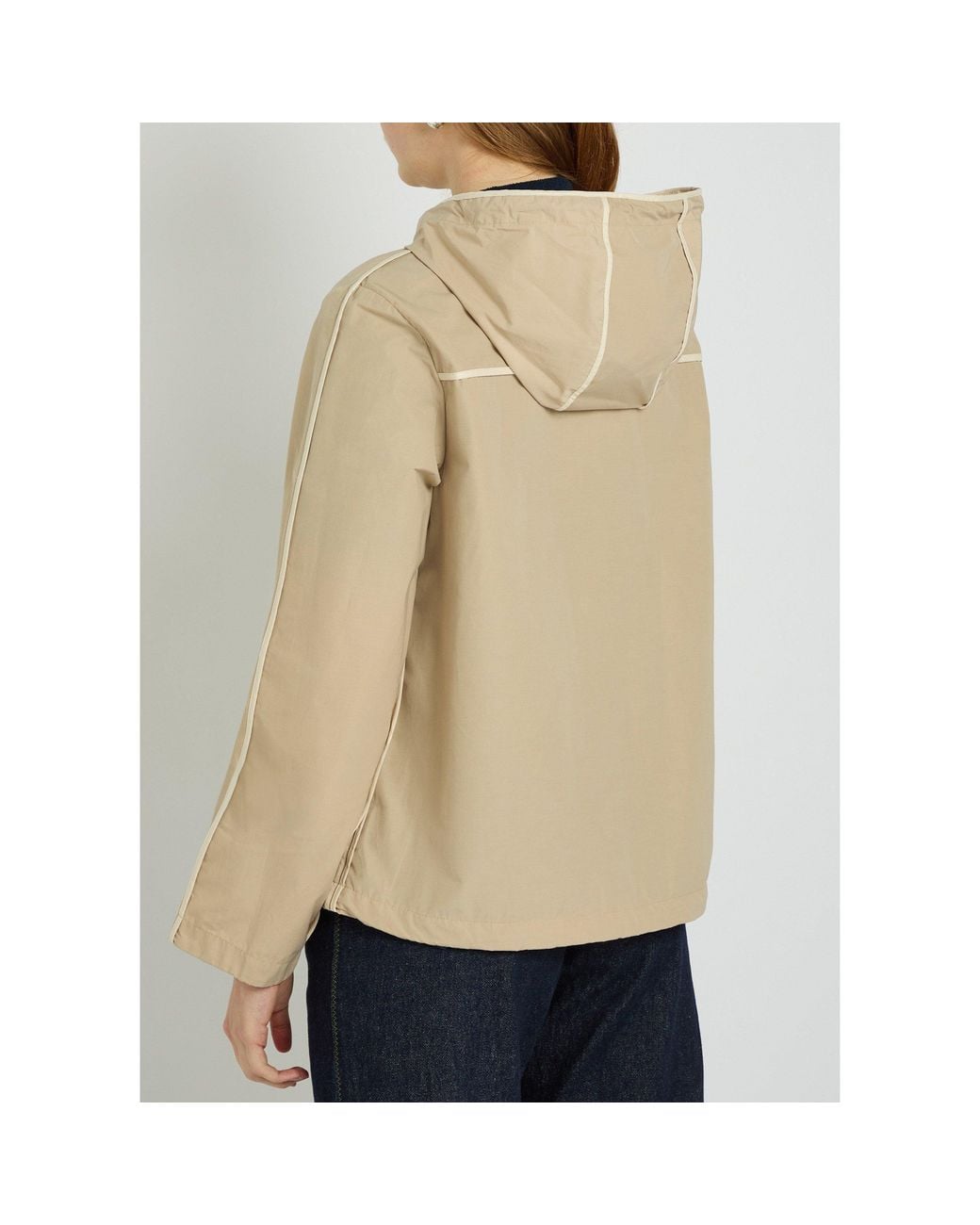 Moncler Natural Lightweight Windproof Hooded Jacket