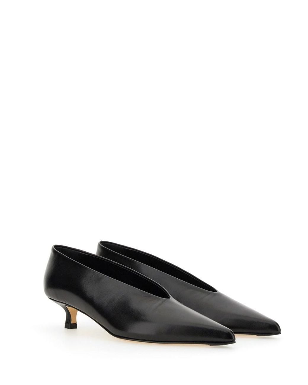Aeyde Black Clara Pointed Toe Pumps
