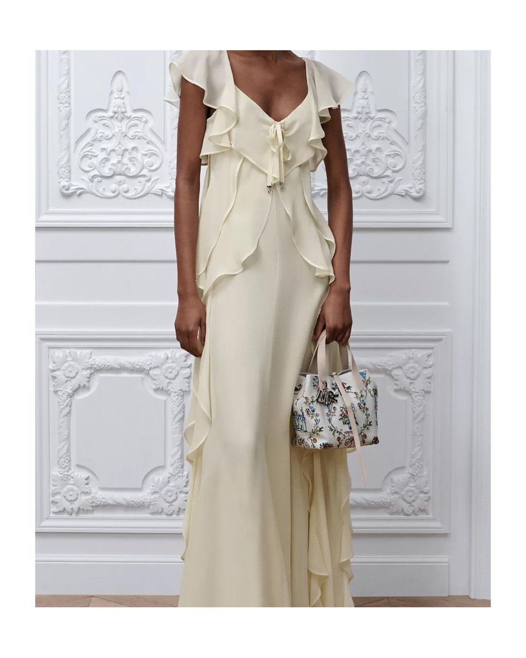 Dior White Iviera Small Toujours Vertical Tote Bag
