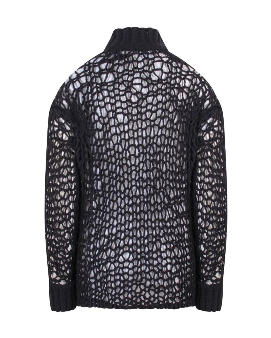 Ann Demeulemeester Black High-Neck Knitted Jumper