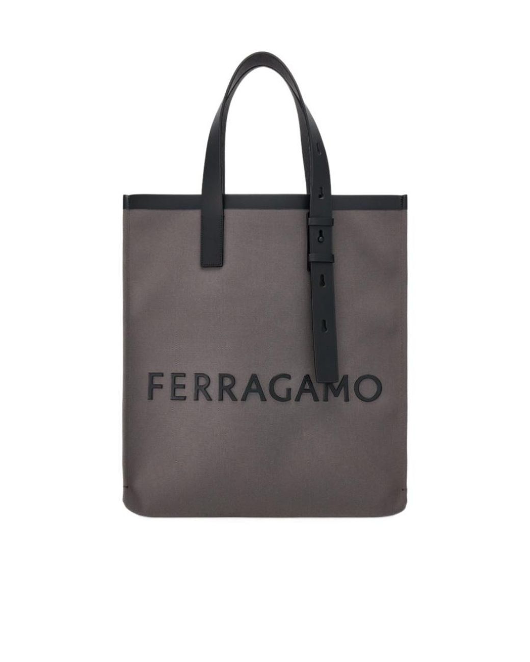 Ferragamo Black Top Dual-Handle Handbag for men