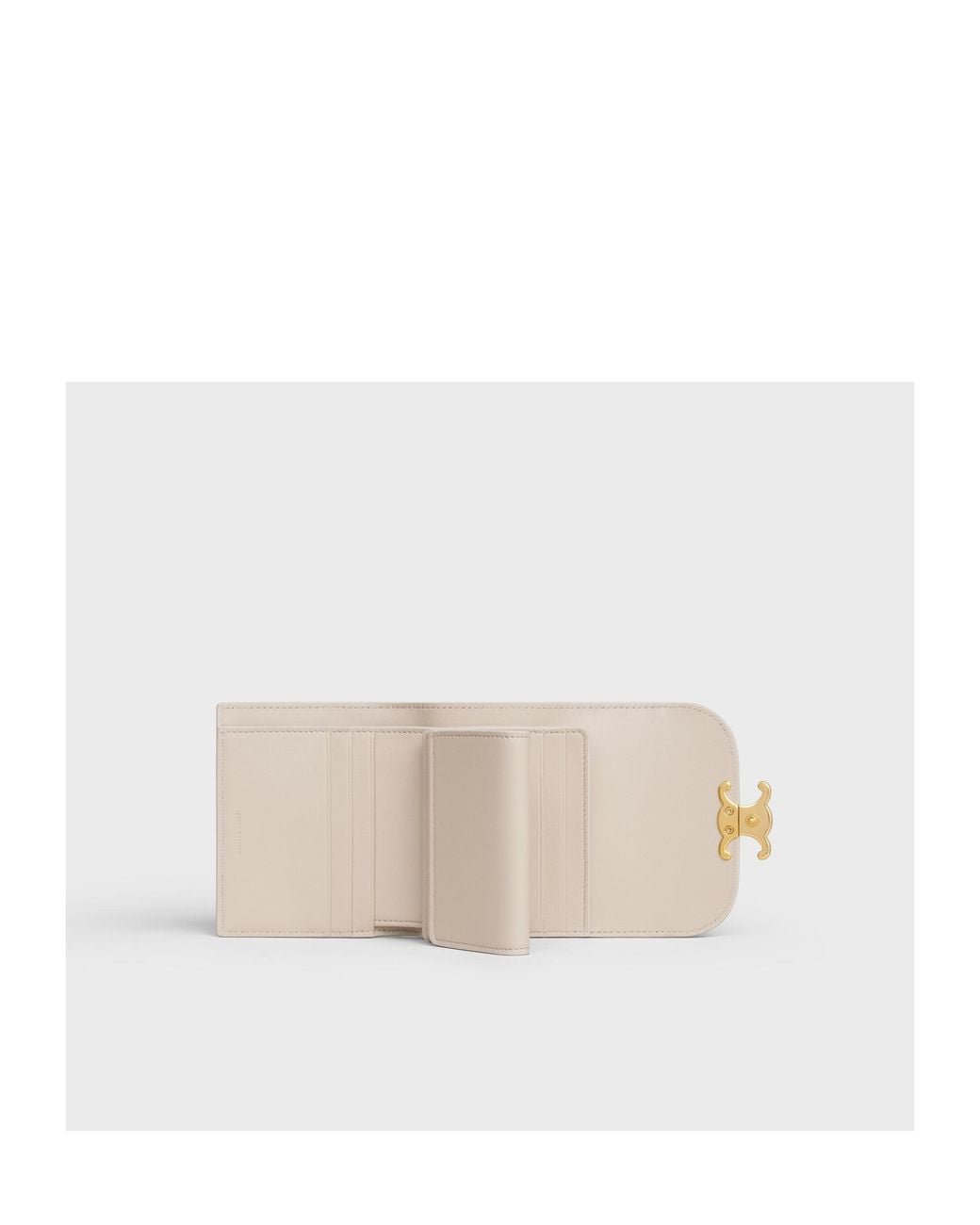 Céline Natural Small Flap Wallet Triomphe