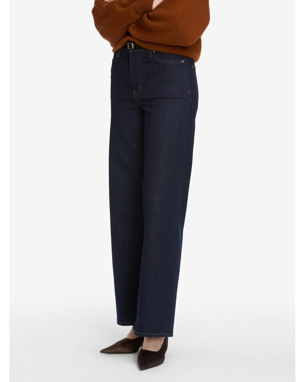 FRAME Blue Le Slim Palazzo Jeans