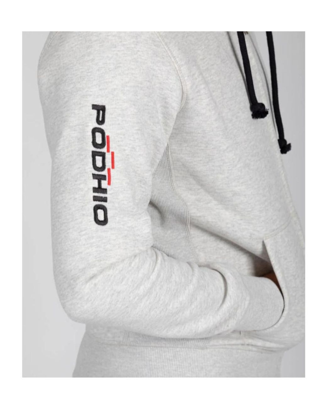 PODHIO White Long-Sleeved Sweatshirt for men
