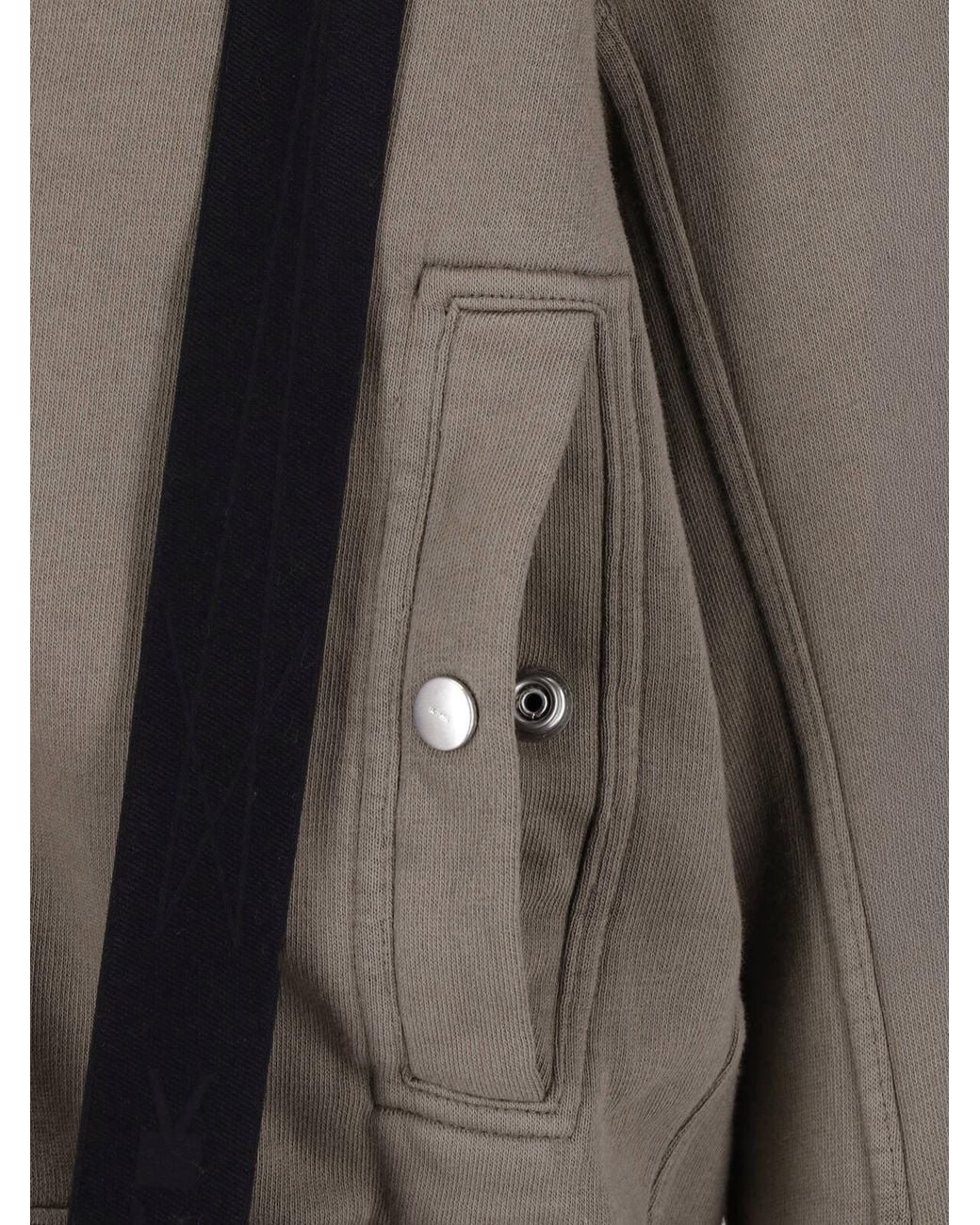 Rick Owens Gray Zipped Sweatshirt for men