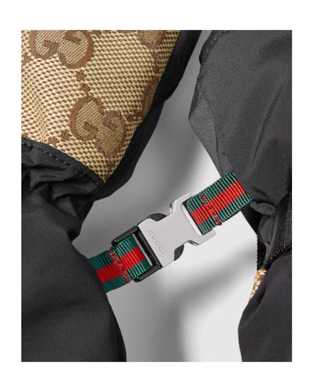 Gucci Black Buckle Detailed Gloves for men