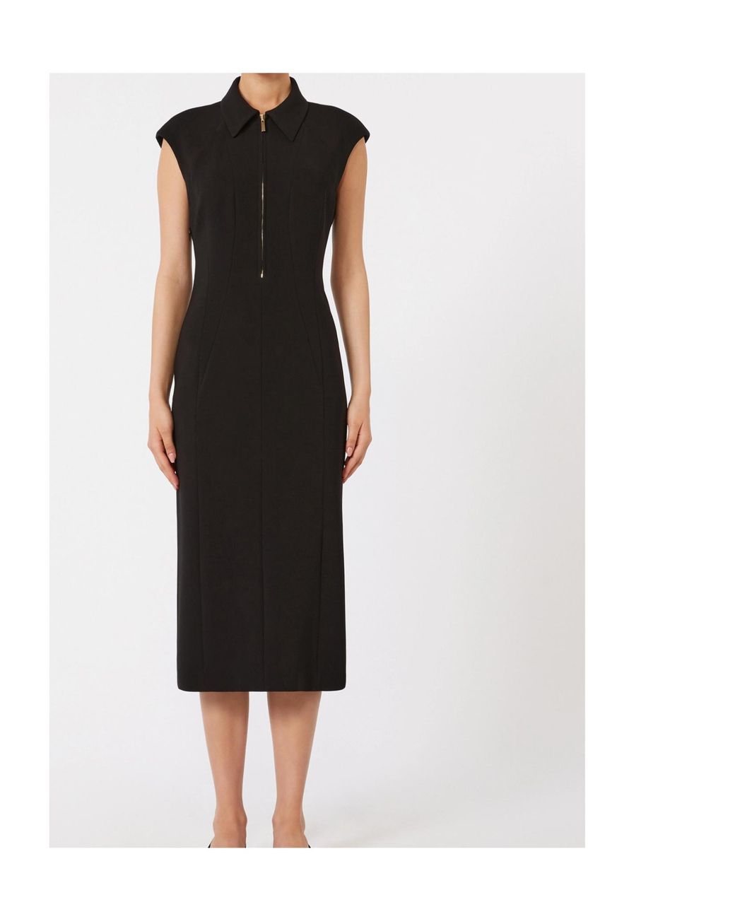 Max Mara Black Studio Mstalga Midi Dress