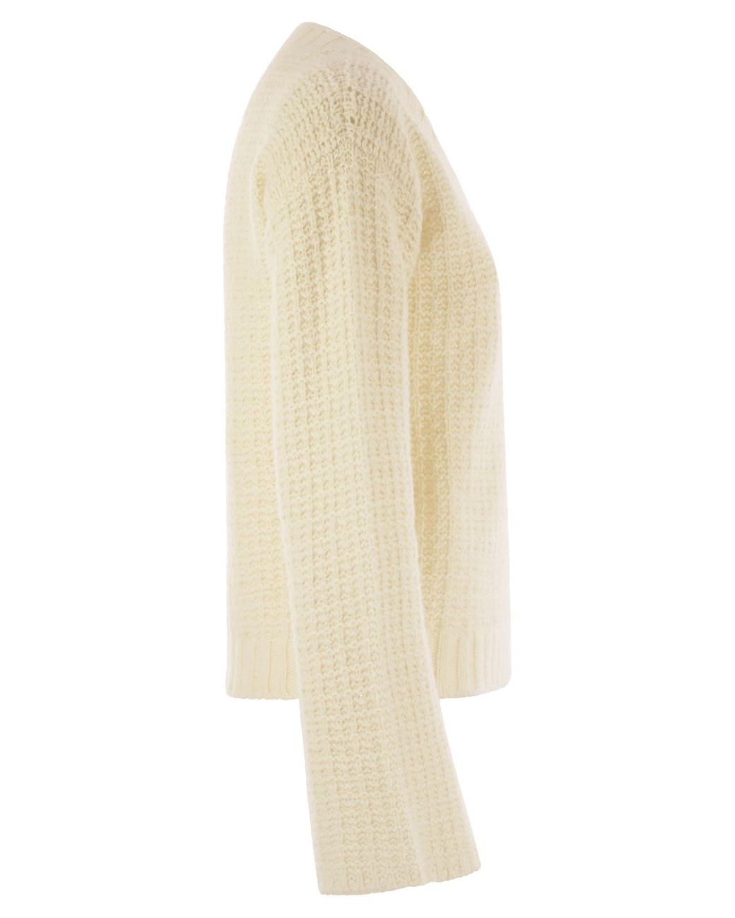 Fabiana Filippi Natural V-Neck Sweater