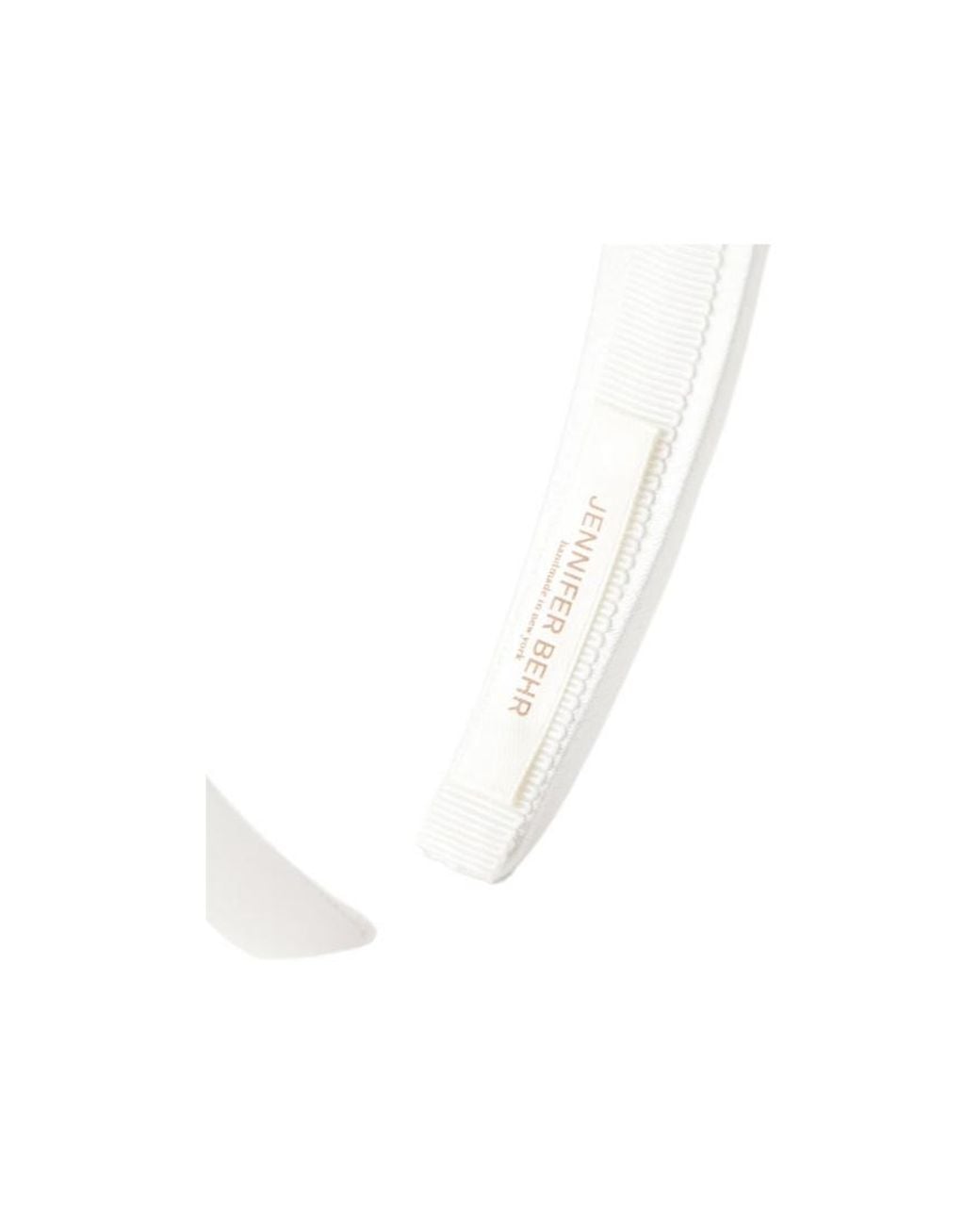 Jennifer Behr White Silk-Satin Headband
