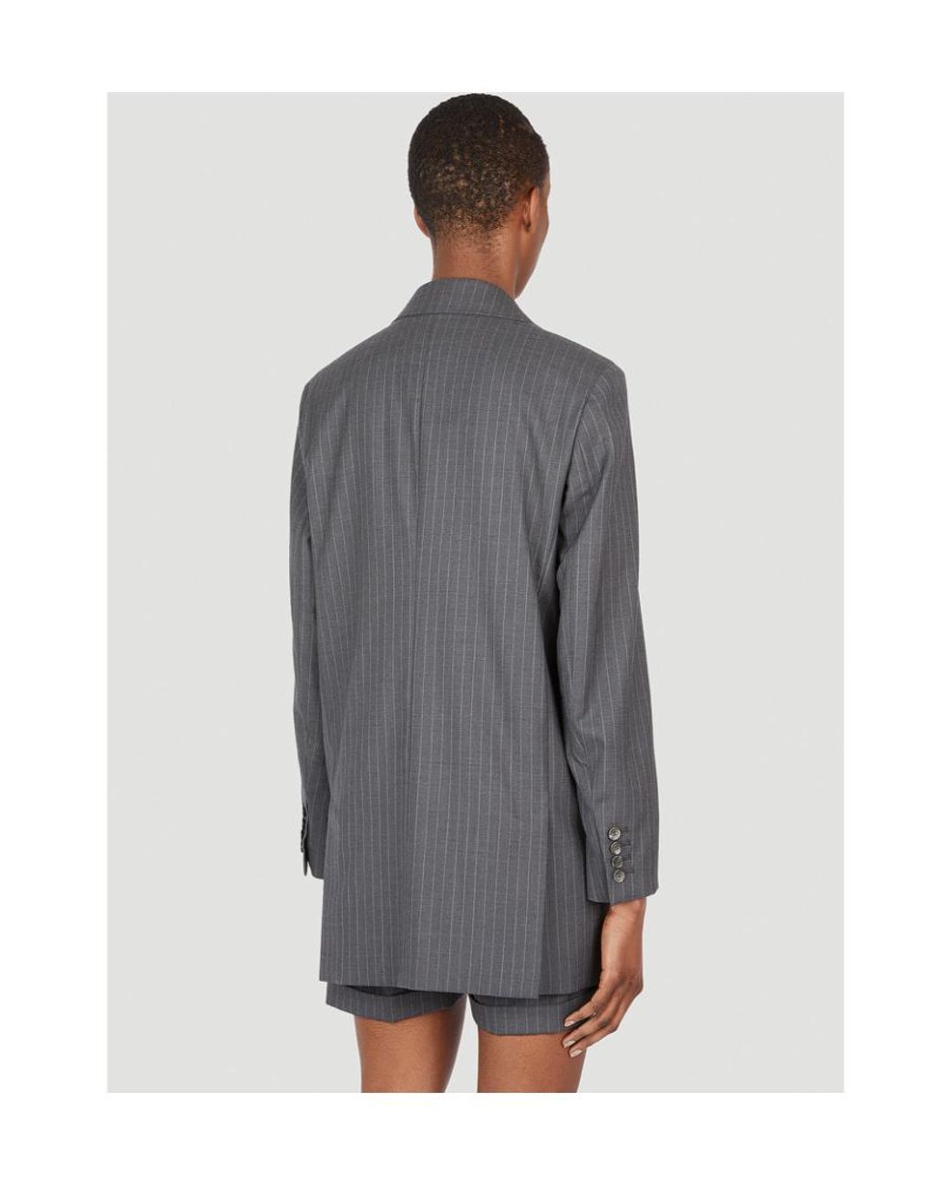 Max Mara Blue Striped Suit Jacket
