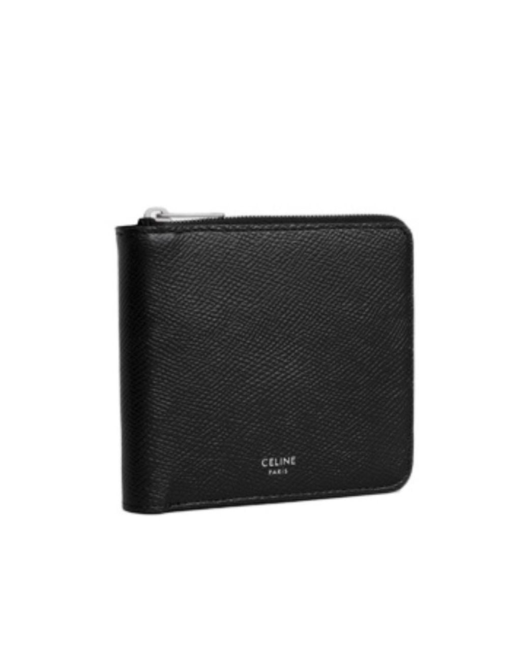 Céline Black Zipped Bi-Fold Wallet for men