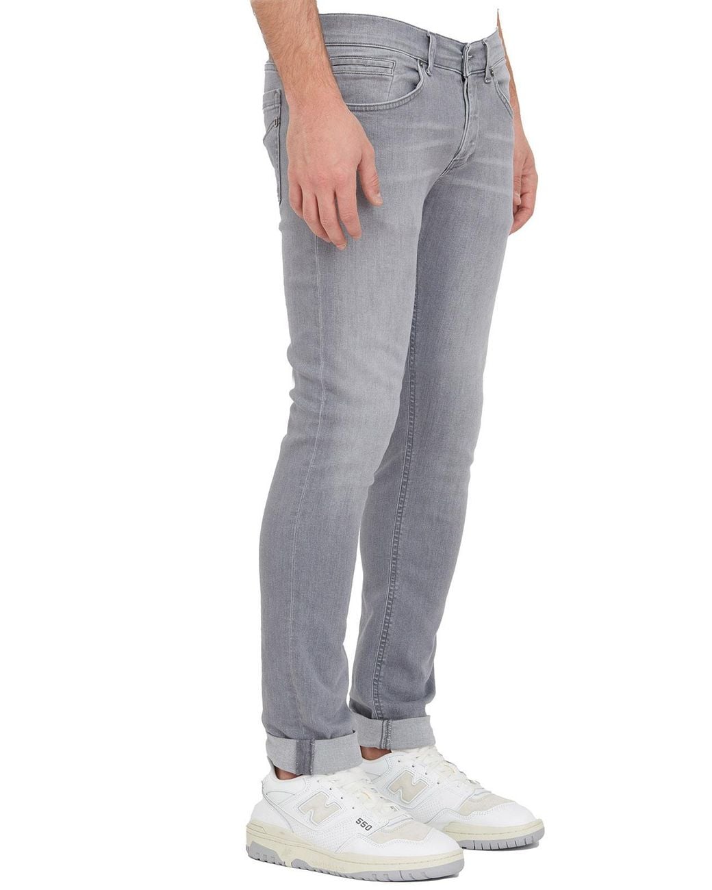 Dondup Gray Slim Fit George Denim Jeans for men