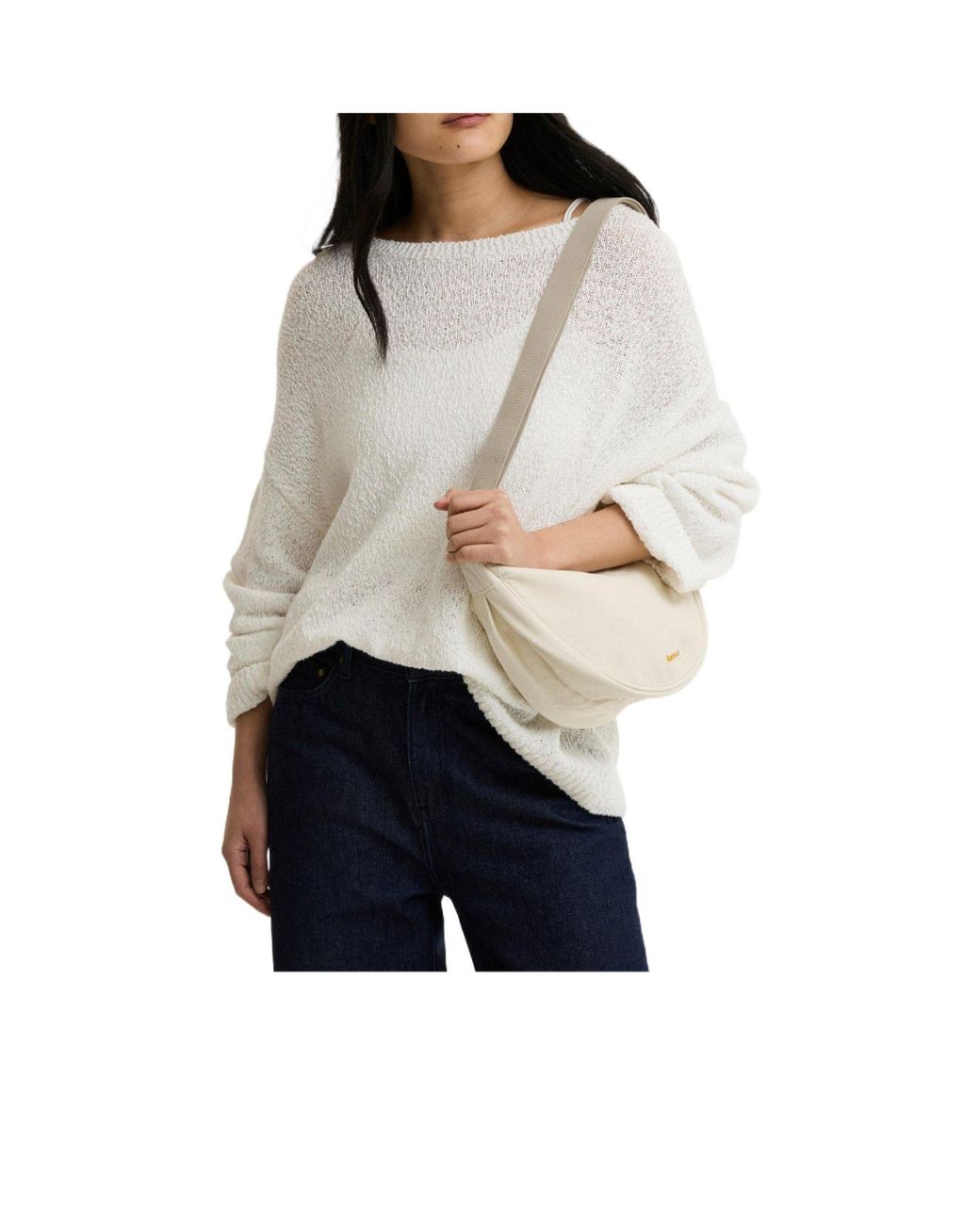 Barbour White Mia Sling Bag