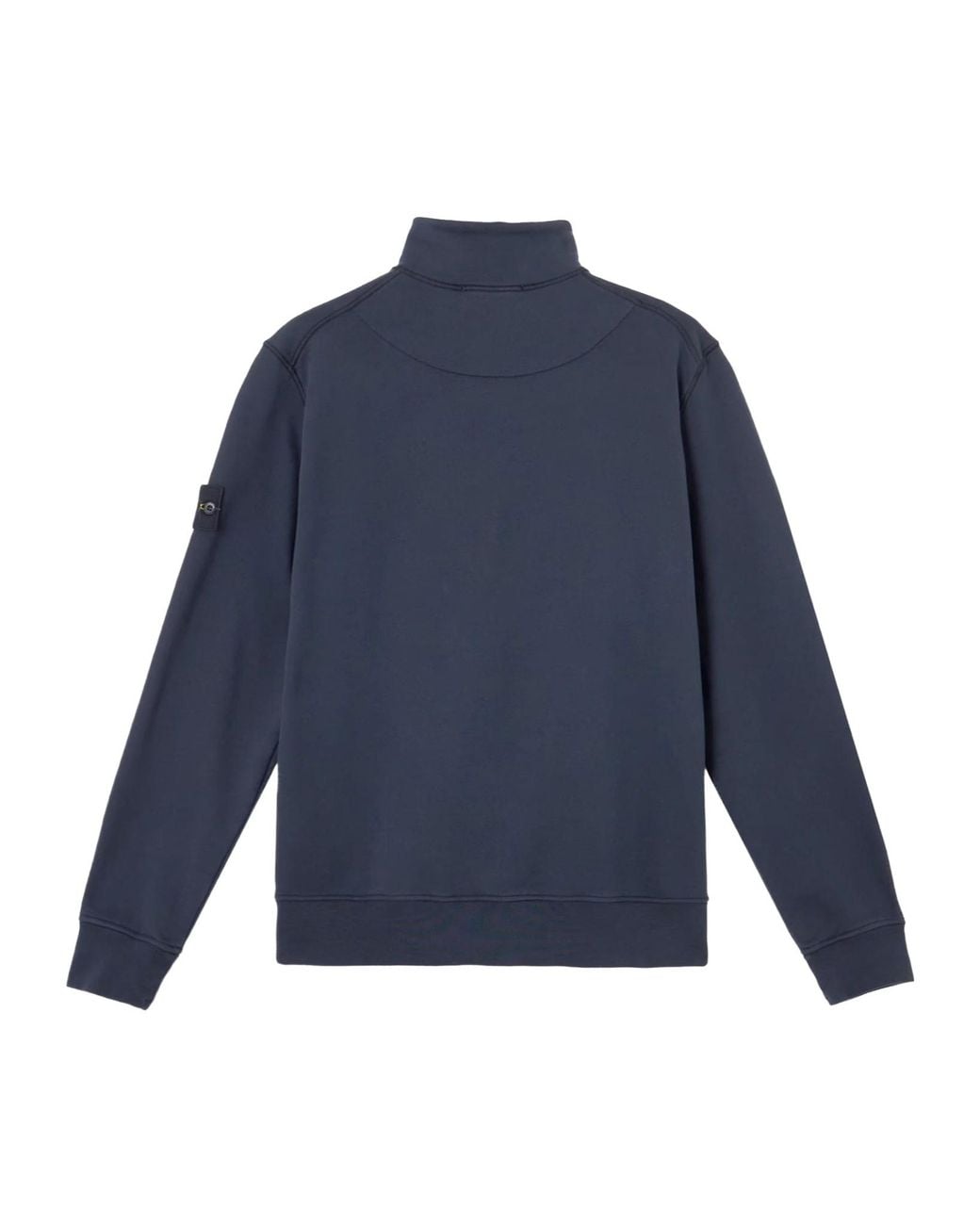 Stone Island Blue Half Zip Stand Collar Sweatshirt for men