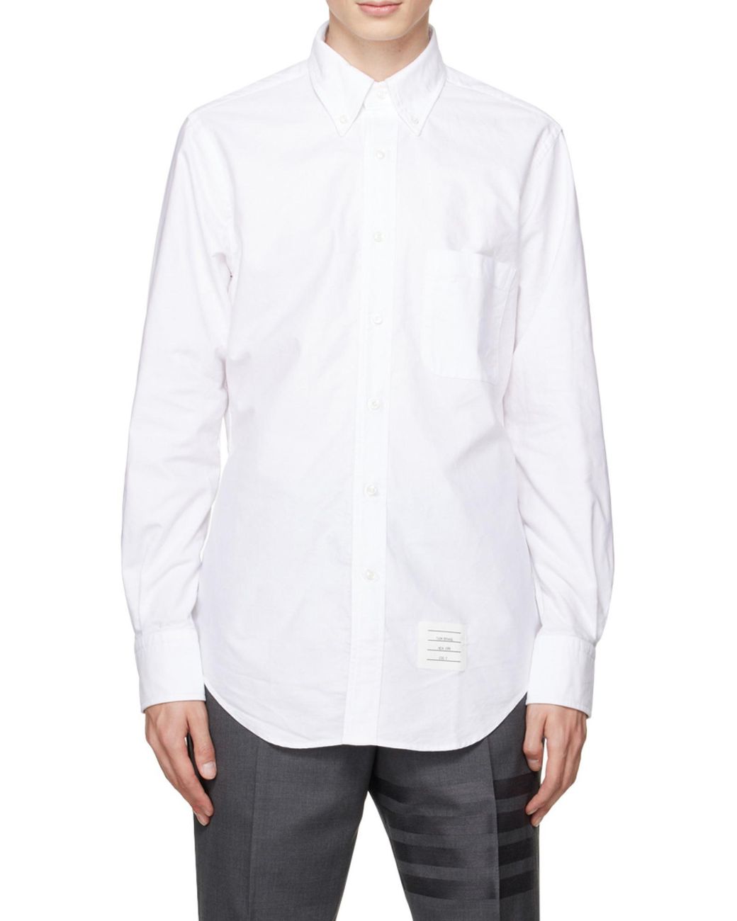 Thom Browne White Oxford Shirt for men