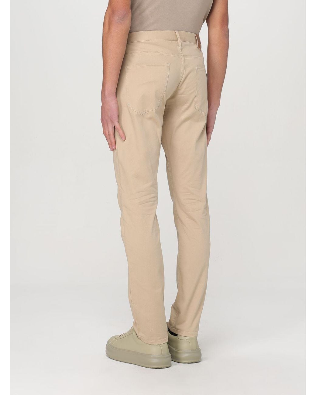 Emporio Armani Natural Belt Loops Slacks for men